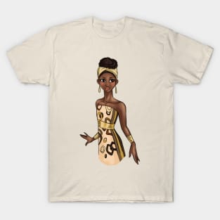 Black is Beautiful - Zambia Melanin Girl in traditional outfit T-Shirt